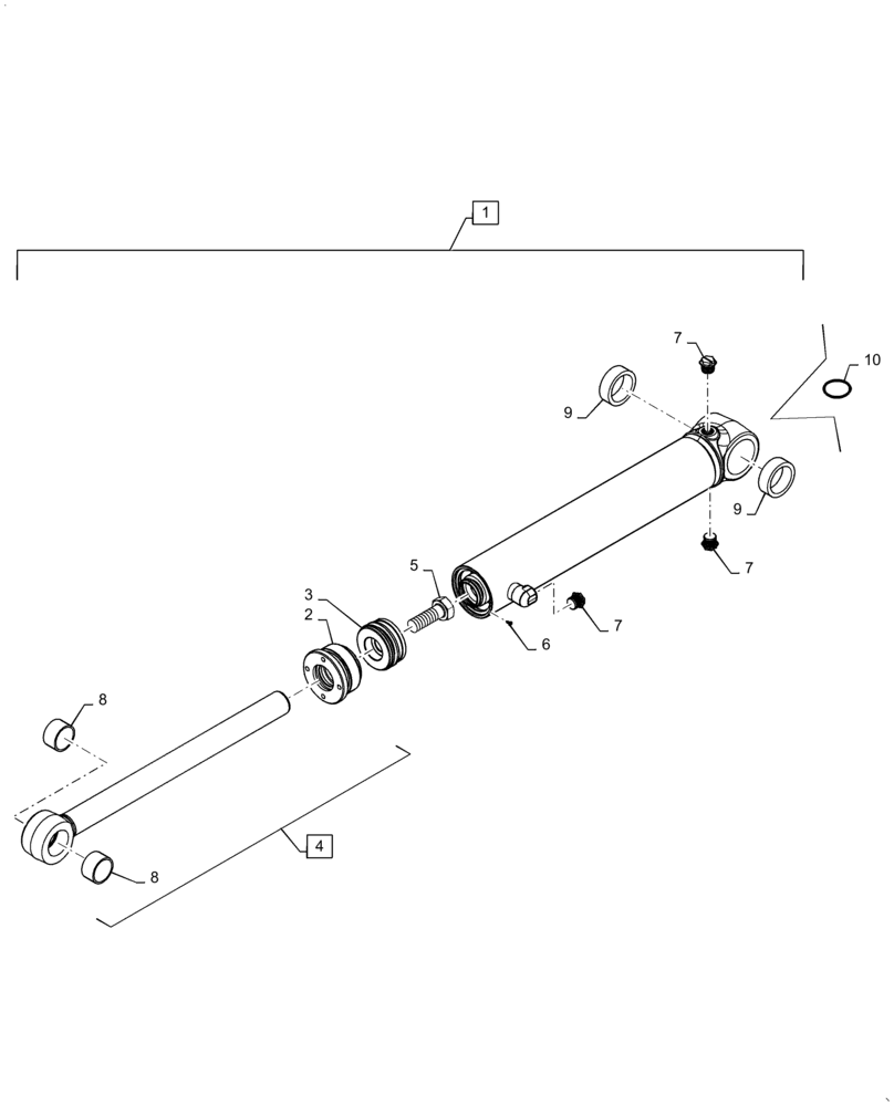 Схема запчастей Case SR160 - (35.723.AA) - BUCKET CYLINDER (35) - HYDRAULIC SYSTEMS