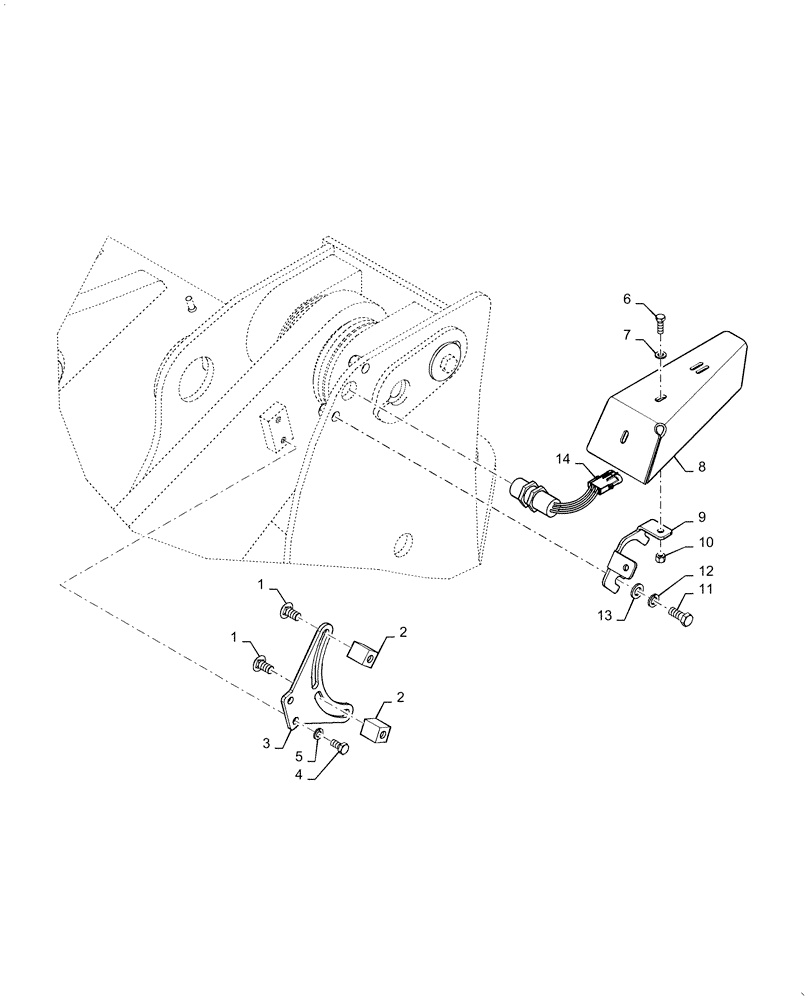 Схема запчастей Case 721F - (55.415.AB) - BUCKET HEIGHT AND RETURN TO TRANSPORT CONTROL, Z-BAR (55) - ELECTRICAL SYSTEMS