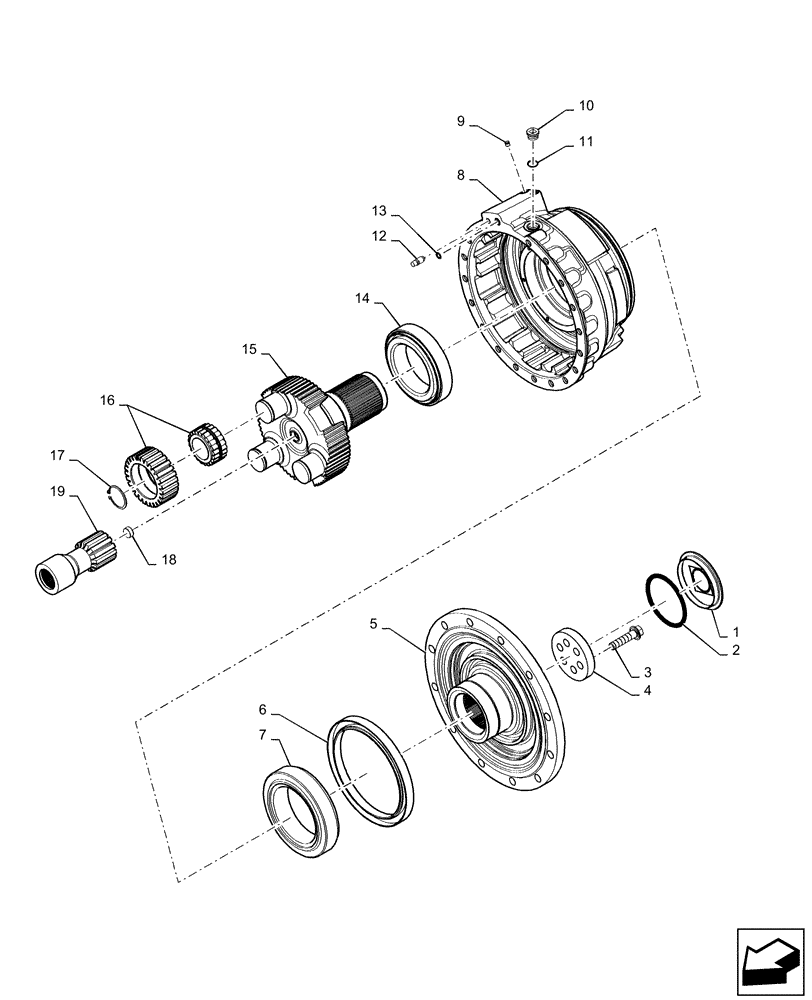 Схема запчастей Case 721F - (27.120.AF[01]) - FINAL DRIVE ASSEMBLY, HEAVY DUTY (27) - REAR AXLE SYSTEM