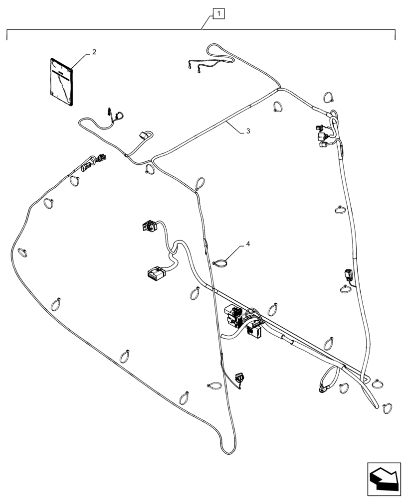 Схема запчастей Case SR250 - (88.100.55[01]) - DIA KIT, MECHANICAL JUMPER HARNESS (88) - ACCESSORIES