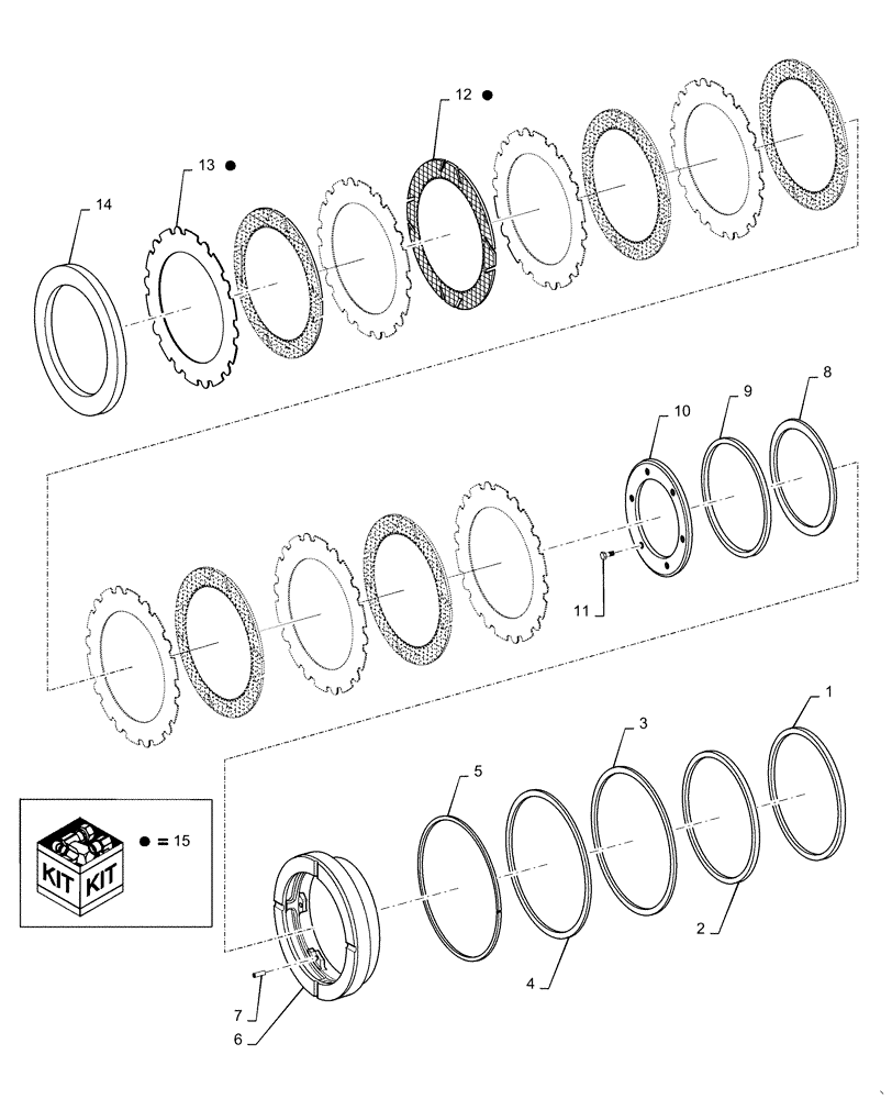 Схема запчастей Case 721F - (33.202.AK[03]) - FRONT AND REAR AXLE BRAKE ASSEMBLY, HEAVY DUTY (33) - BRAKES & CONTROLS