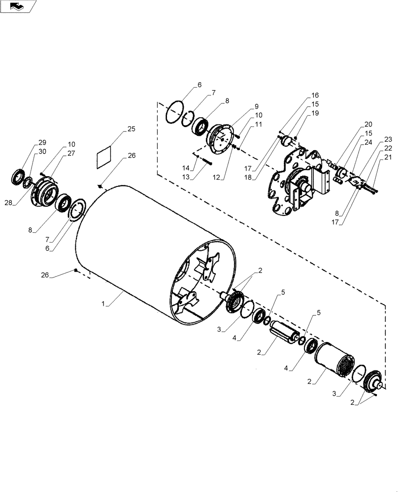 Схема запчастей Case SV212 - (75.200.03[01a]) - DRUM, SMOOTH VIBRATORY (ACE) - ASN NANTC2081 (75) - SOIL PREPARATION