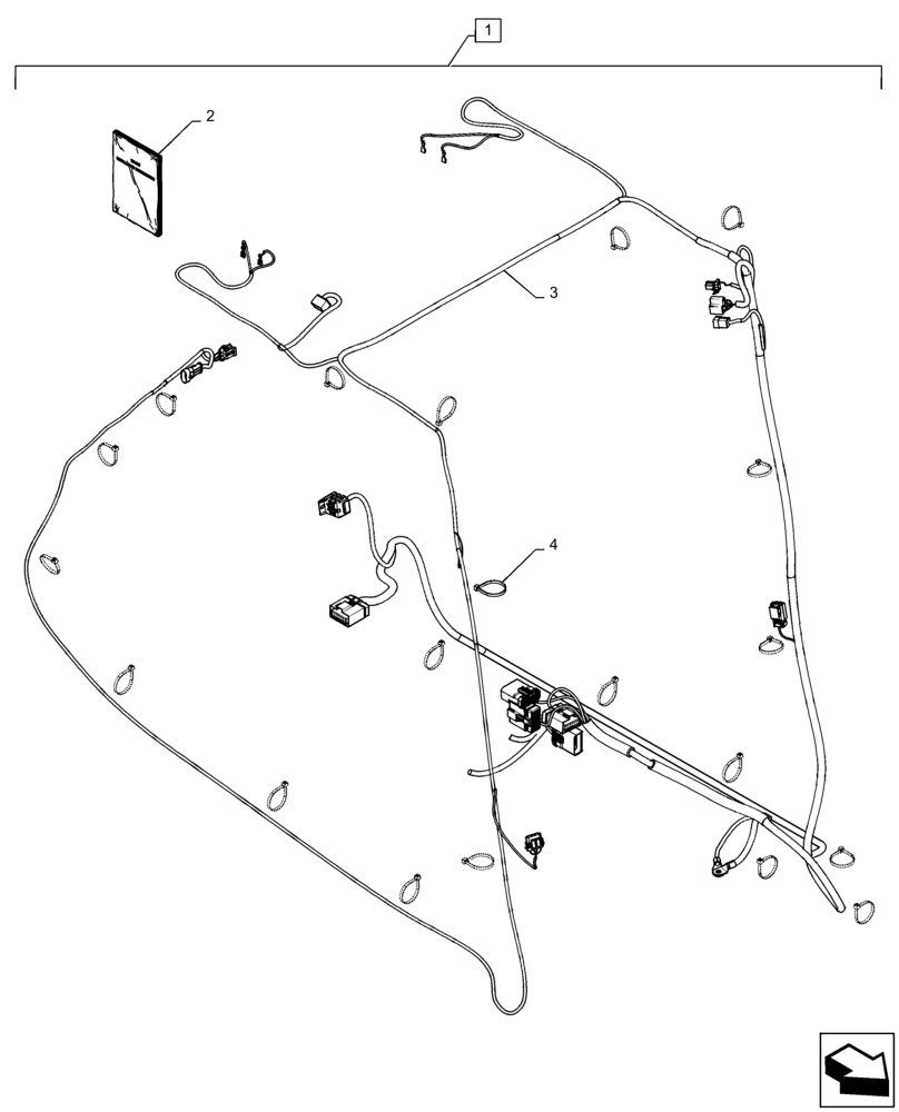 Схема запчастей Case SR175 - (88.100.55[08]) - DIA KIT, E-H JUMPER HARNESS (88) - ACCESSORIES