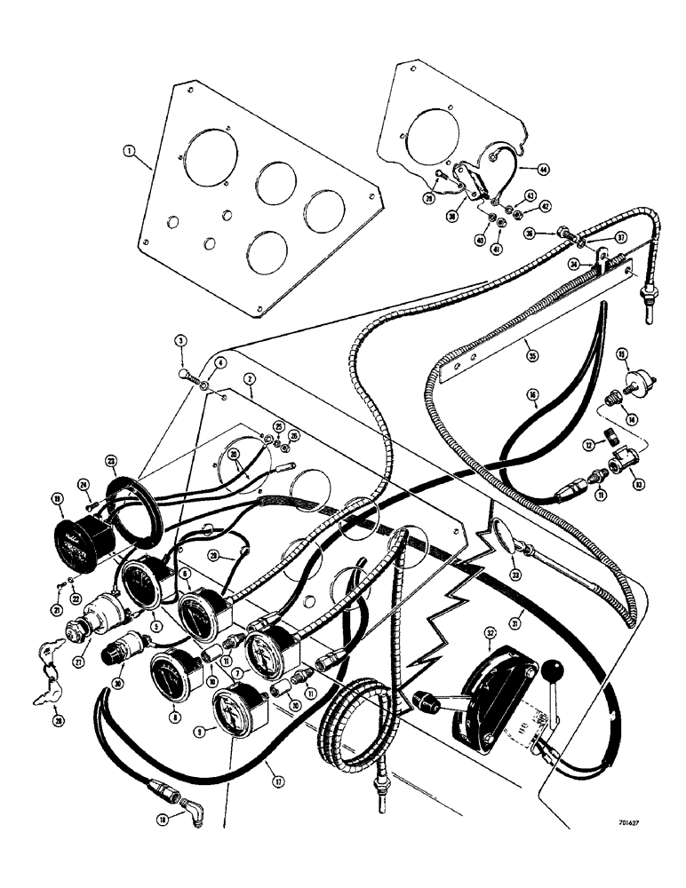 Схема запчастей Case 400C - (068) - INSTRUMENT PANEL (04) - ELECTRICAL SYSTEMS