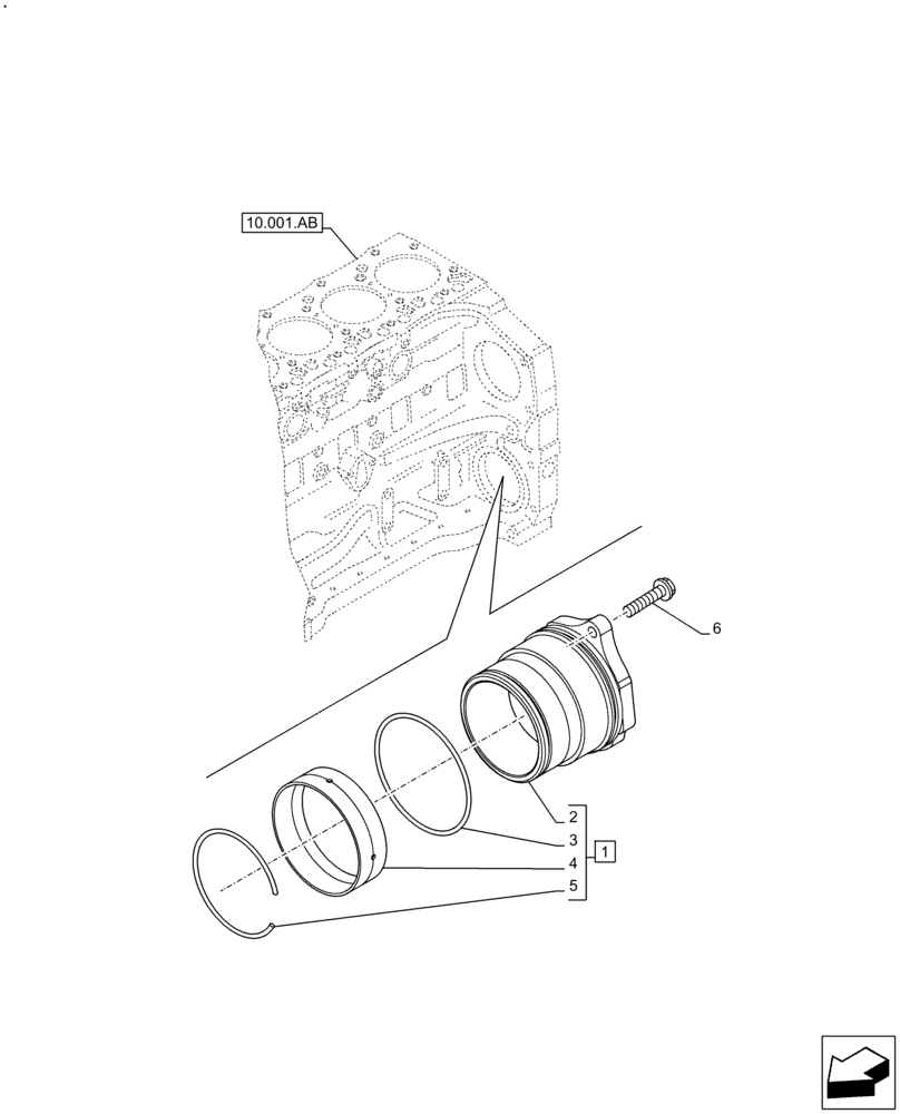 Схема запчастей Case F4DFE6132 B007 - (10.114.AH) - ACCESSORY DRIVE (10) - ENGINE