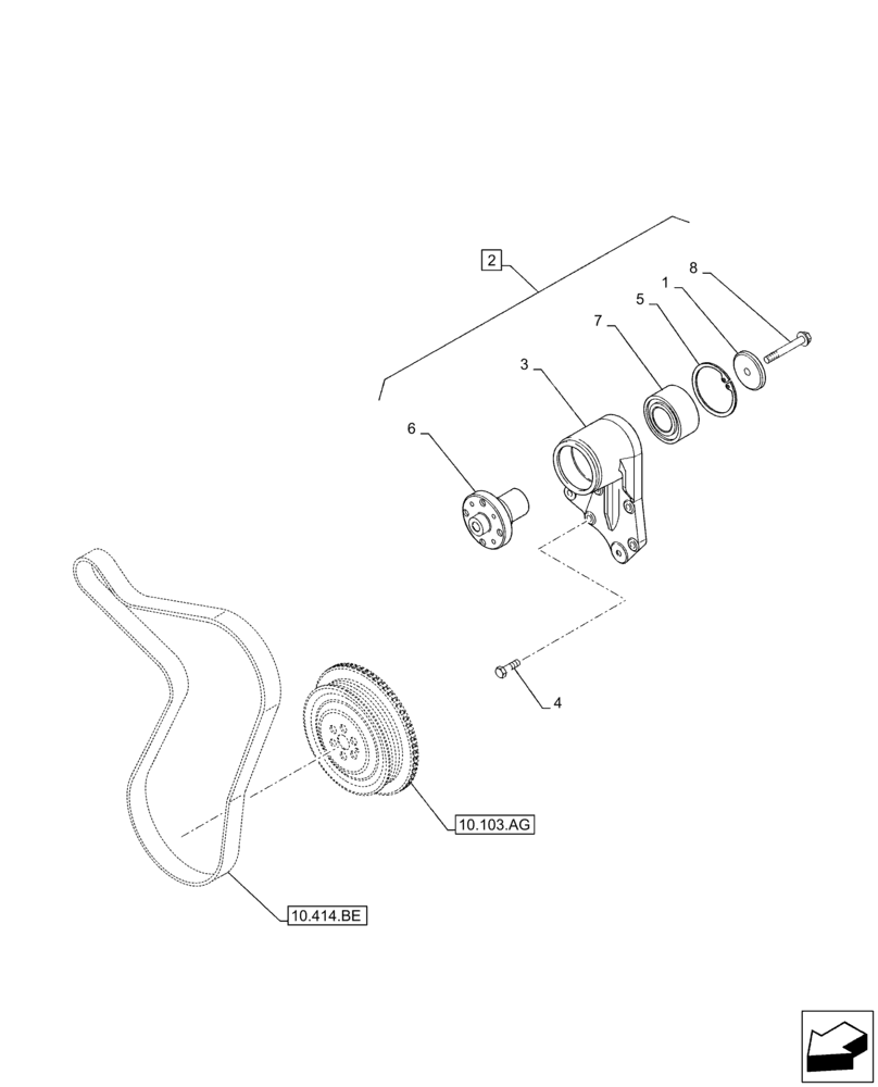 Схема запчастей Case F4DFE6132 B007 - (10.414.AC) - FAN (10) - ENGINE