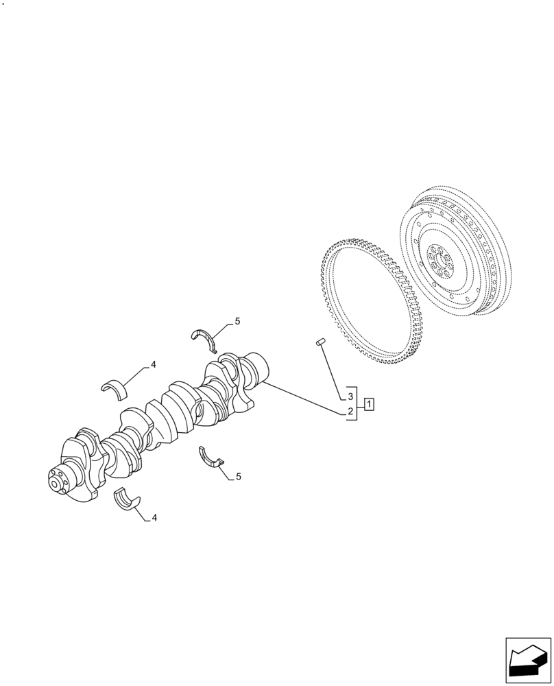 Схема запчастей Case F4DFE6132 B007 - (10.103.AA) - CRANKSHAFT (10) - ENGINE