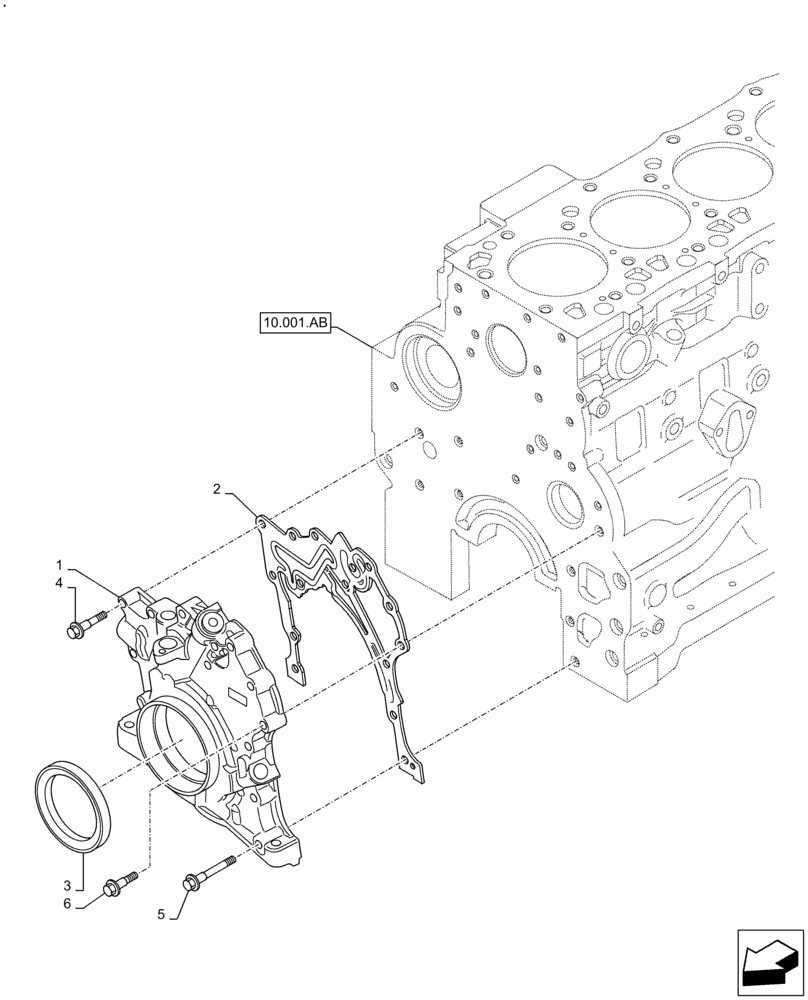 Схема запчастей Case F4DFE613E A002 - (10.304.AC) - ENGINE OIL PUMP (10) - ENGINE