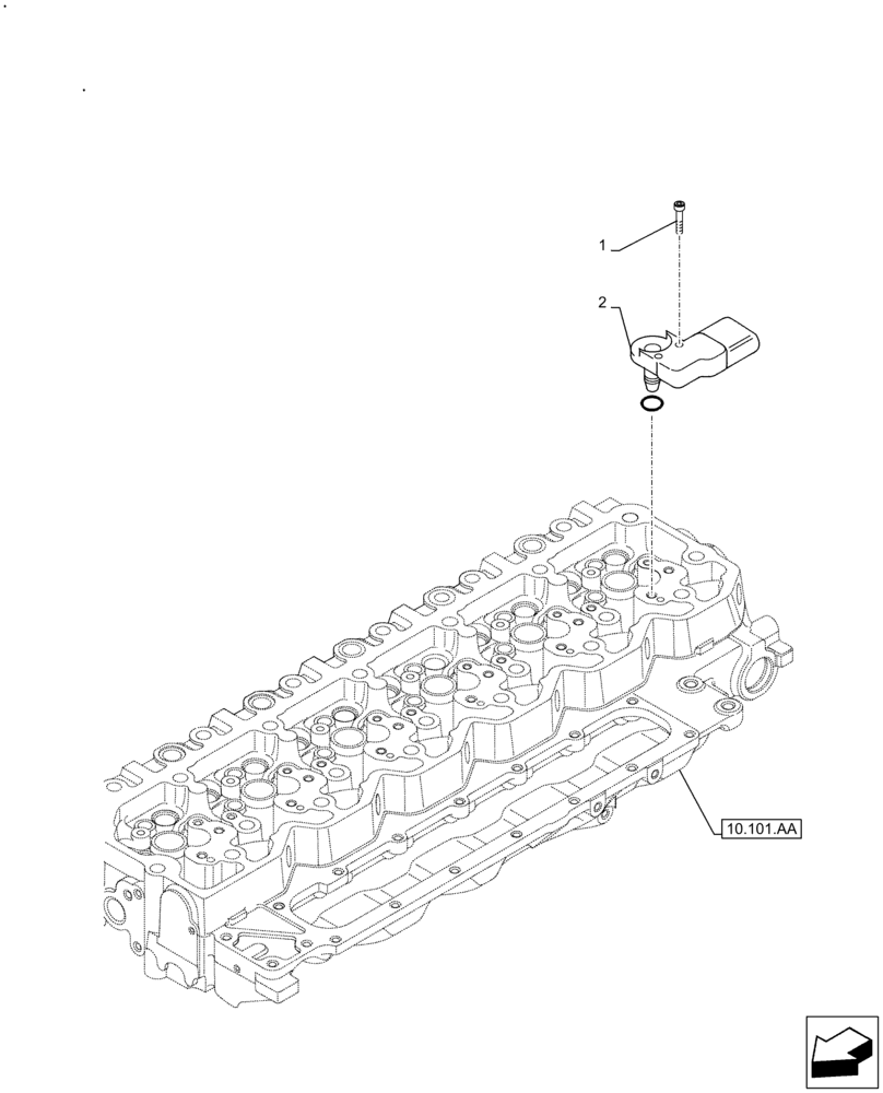 Схема запчастей Case F4DFE6132 B007 - (55.014.AD) - INTAKE AIR PRESSURE AND TEMPERATURE SENSOR (55) - ELECTRICAL SYSTEMS