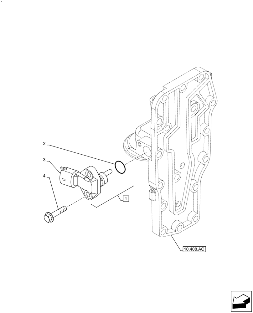 Схема запчастей Case F4DFE6132 B007 - (55.013.AD) - ENGINE OIL PRESSURE AND TEMPERATURE SENSOR (55) - ELECTRICAL SYSTEMS