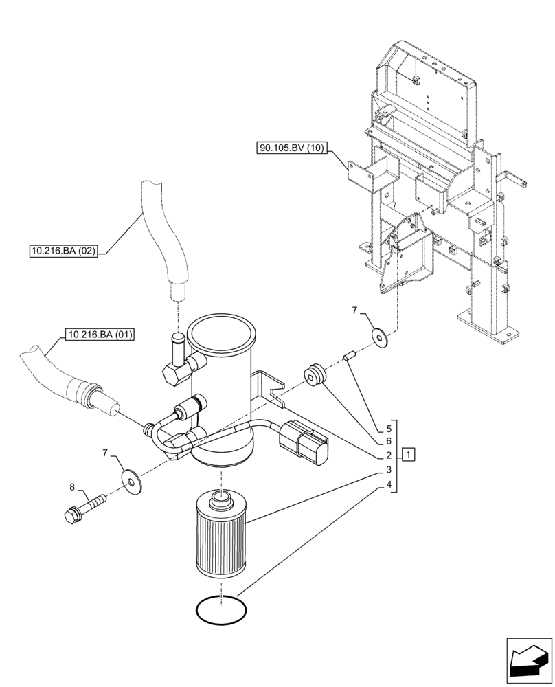 Схема запчастей Case CX300D LC - (10.210.AO) - FEED PUMP (10) - ENGINE