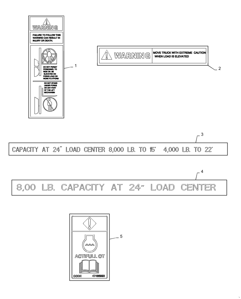 Схема запчастей Case 588H - (90.108.AB[06]) - VAR - 423030, 423031, 423032, 745107, 745108, 745109, 745110, 745111, 745112, 745113, 745114, 745115, 745116, 745117 - DECALS COMMON ENGLISH (90) - PLATFORM, CAB, BODYWORK AND DECALS