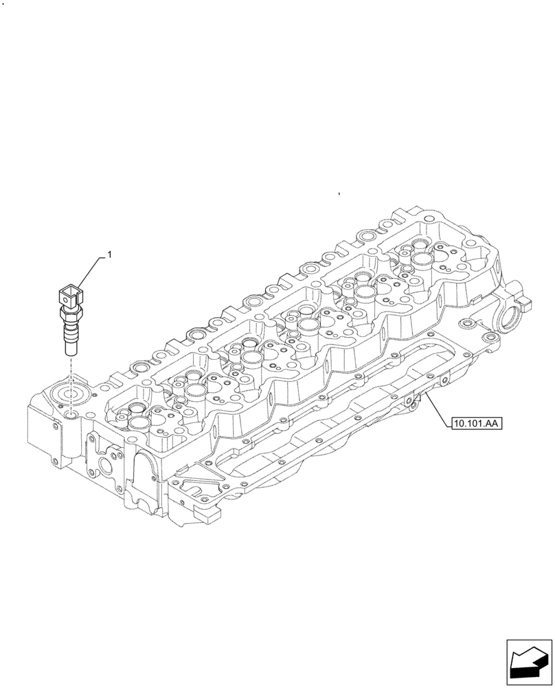 Схема запчастей Case F4DFE6132 B007 - (55.012.AA) - ENGINE COOLANT TEMPERATURE SENSOR (55) - ELECTRICAL SYSTEMS