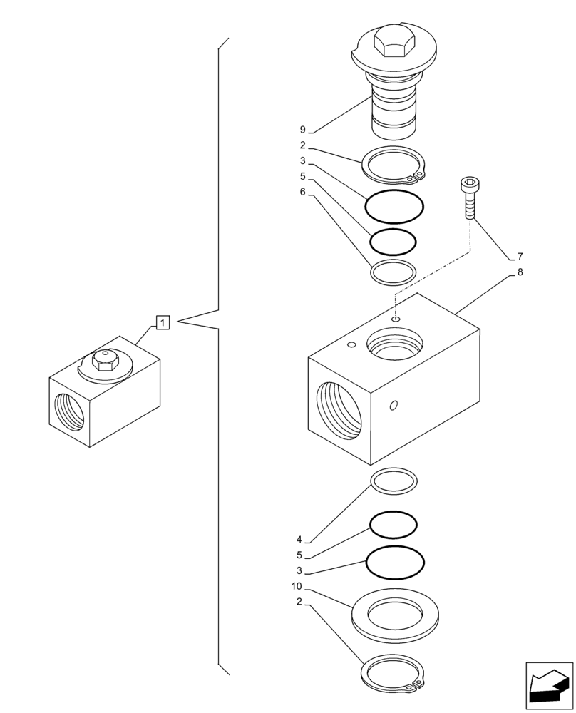 Схема запчастей Case CX350D LC - (35.360.AL[02]) - VAR - 461863 - ARM, STOP, VALVE, CLAMSHELL BUCKET, ROTATION, W/ ELECTRICAL PROPORTIONAL CONTROL (35) - HYDRAULIC SYSTEMS