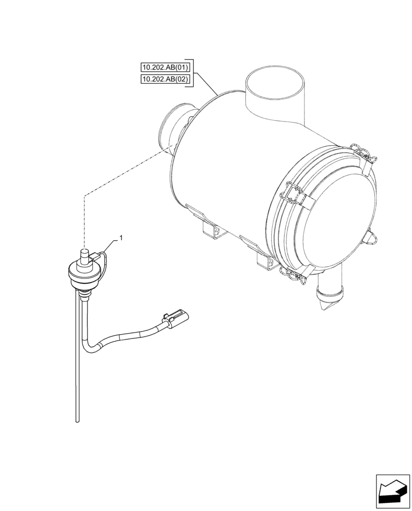 Схема запчастей Case CX210D NLC - (55.014.AC) - STD + VAR - 488031 - AIR CLEANER, VACUUM GAUGE (55) - ELECTRICAL SYSTEMS