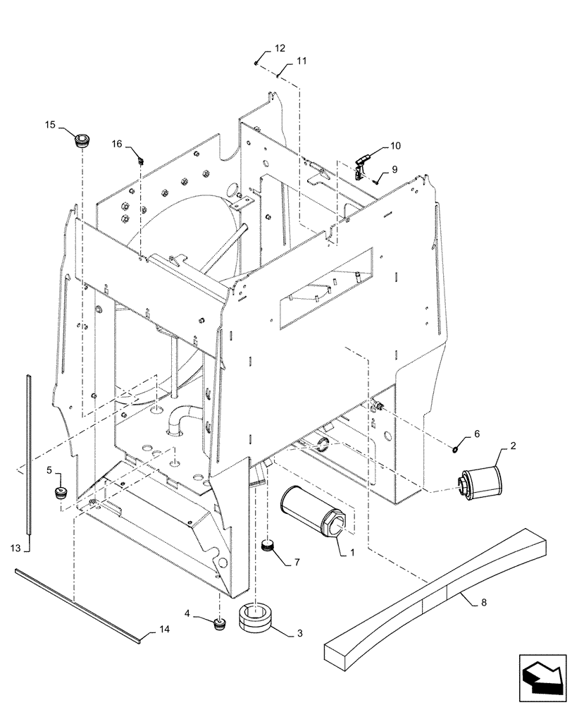 Схема запчастей Case 621F - (35.300.AQ) - HYDRAULIC RESERVOIR FILTER (35) - HYDRAULIC SYSTEMS