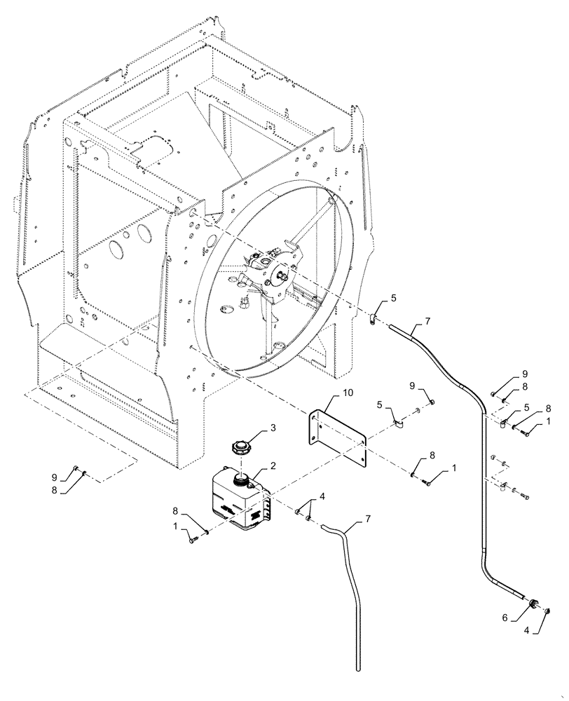 Схема запчастей Case 621F - (35.300.BC) - COOLANT RECOVERY SYSTEM (35) - HYDRAULIC SYSTEMS