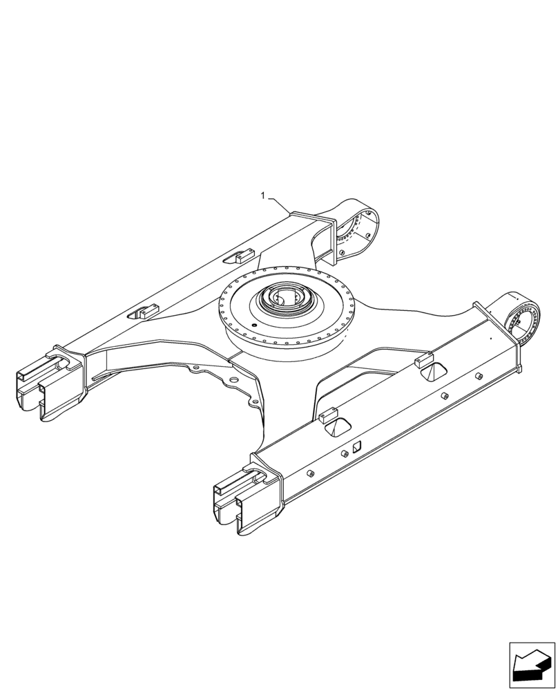 Схема запчастей Case CX210D LC - (48.130.AN) - FRAME, LOWER (48) - TRACKS & TRACK SUSPENSION