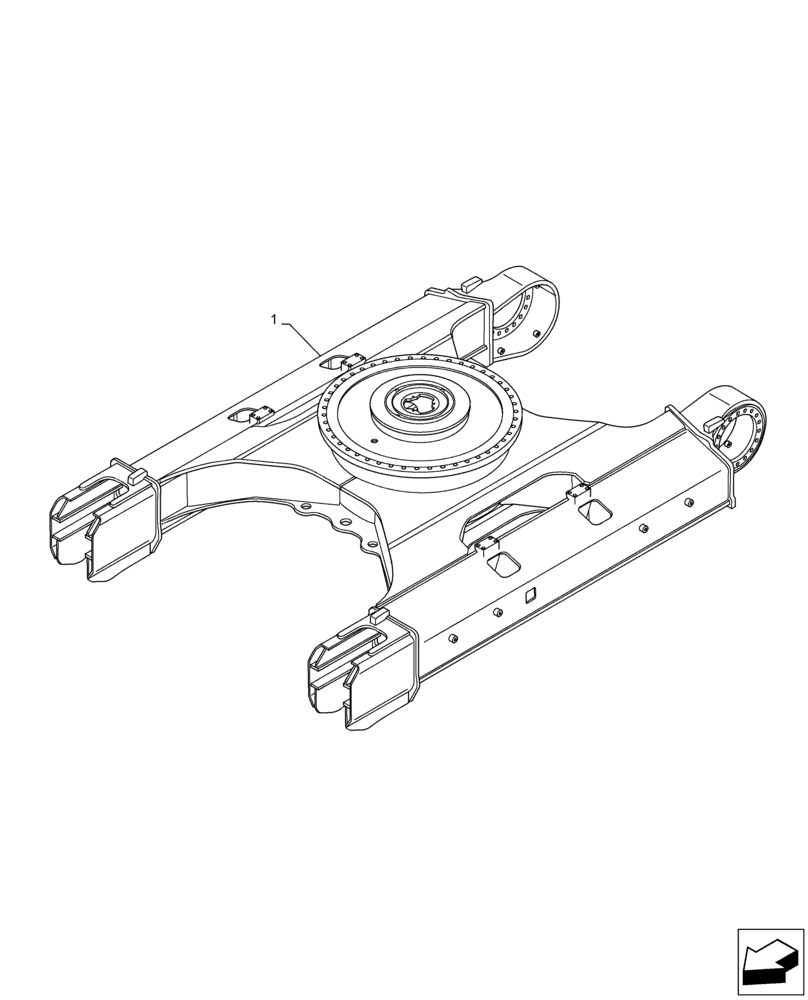 Схема запчастей Case CX350D LC - (48.130.AN) - FRAME, LOWER (48) - TRACKS & TRACK SUSPENSION