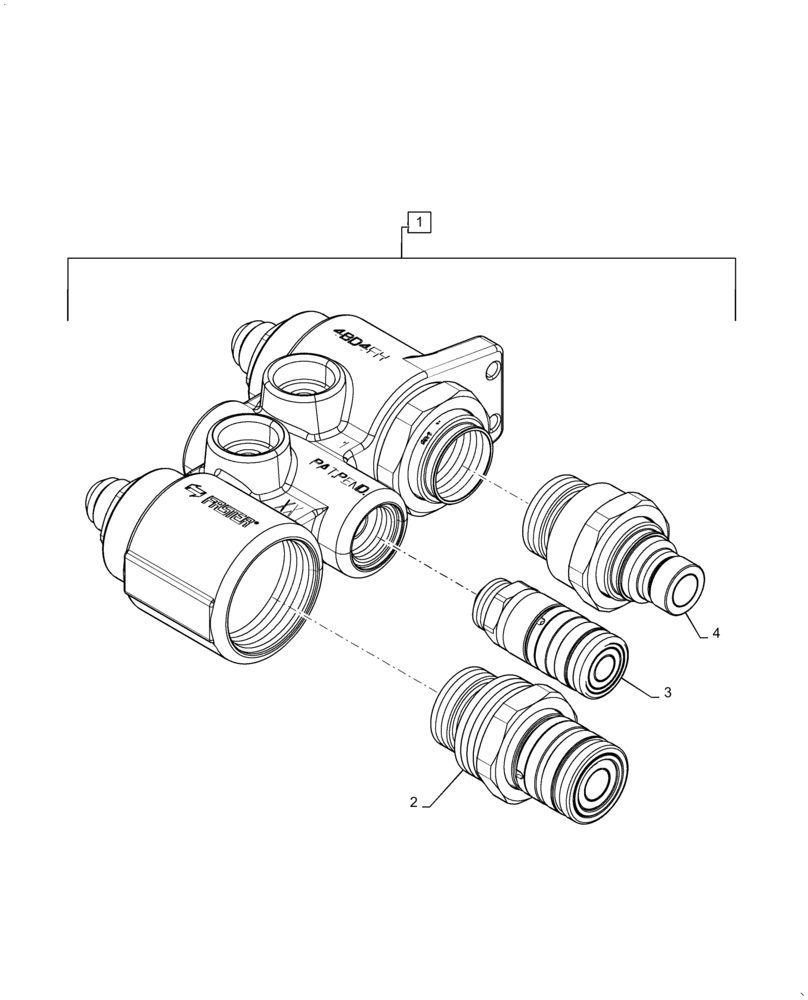 Схема запчастей Case TV380 - (35.525.AH[01]) - HYDRAULIC MANIFOLD C.U.P. (35) - HYDRAULIC SYSTEMS