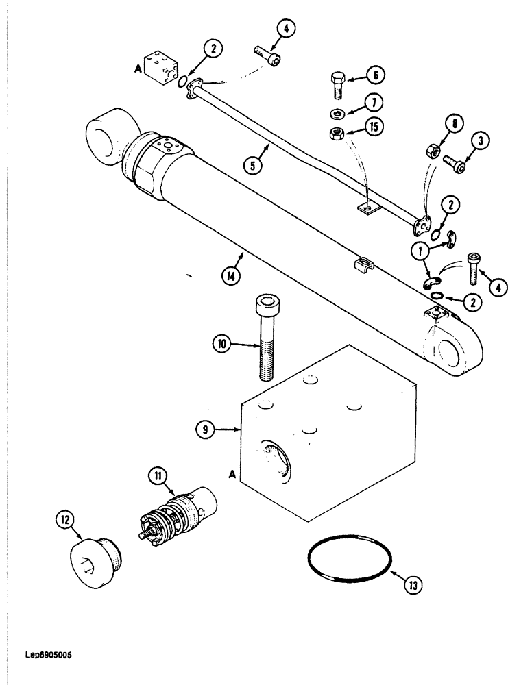 Схема запчастей Case 688 - (8-172) - ARM CYLINDER CIRCUIT, TUBES AT CYLINDER (08) - HYDRAULICS