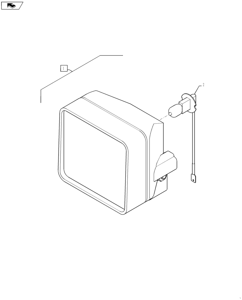 Схема запчастей Case 570N EP - (55.404.BS[06]) - LIGHT, ASSY, FLOOD (55) - ELECTRICAL SYSTEMS