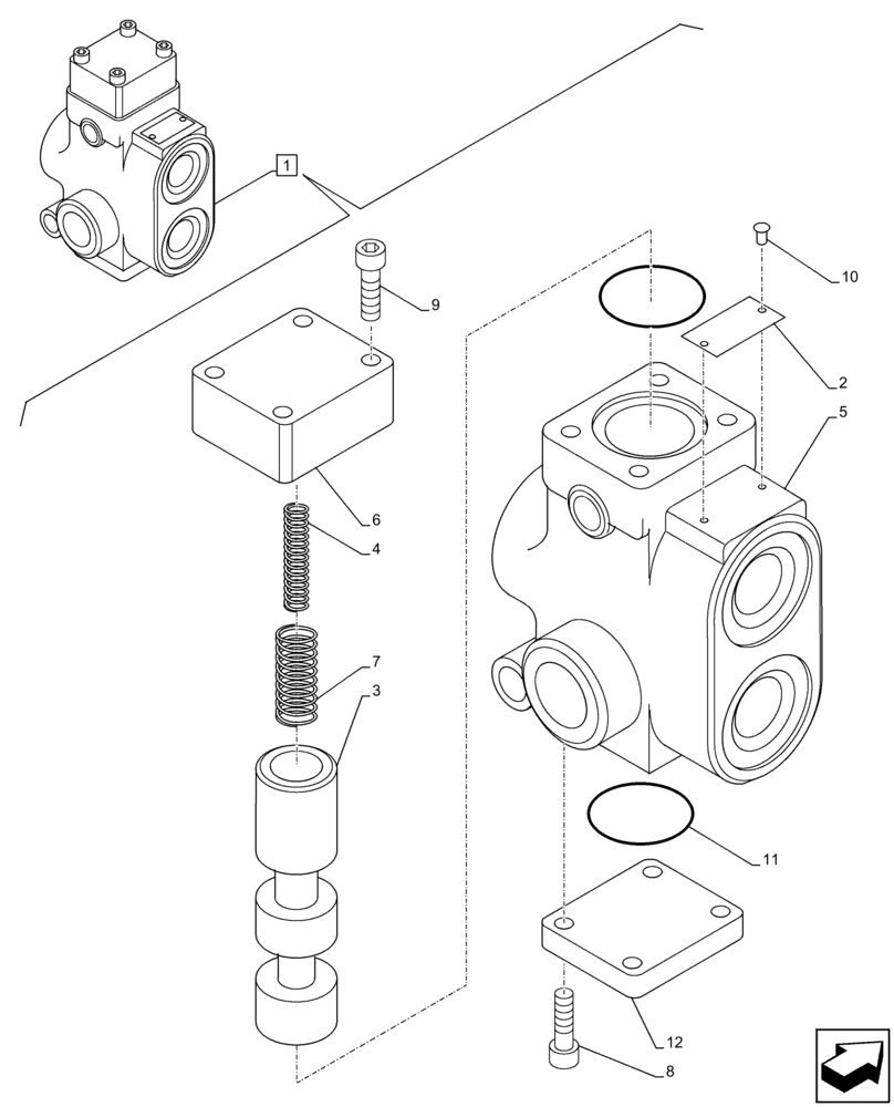 Схема запчастей Case CX350D LC - (35.360.AB[04]) - VAR - 461869 - HAMMER CIRCUIT, SHEARS, DIRECTIONAL CONTROL VALVE, HIGH FLOW, W/ ELECTRICAL PROPORTIONAL CONTROL (35) - HYDRAULIC SYSTEMS