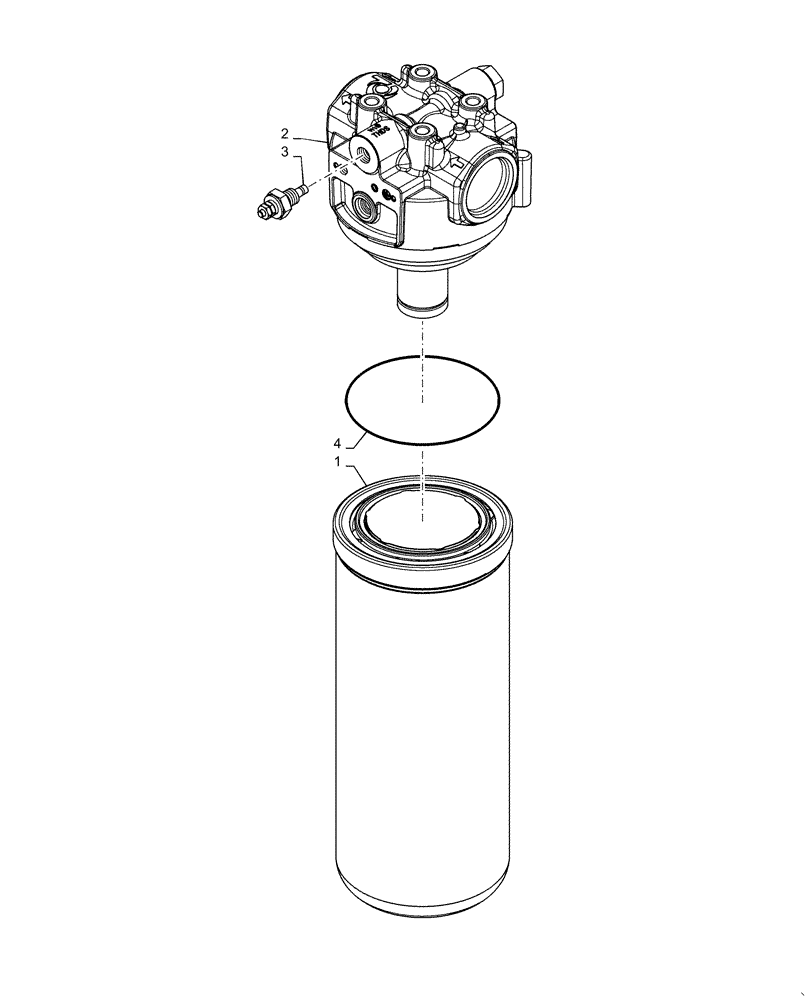 Схема запчастей Case 621F - (35.300.AD[02]) - HYDRAULIC RESERVOIR OIL FILTER ASSEMBLY (35) - HYDRAULIC SYSTEMS