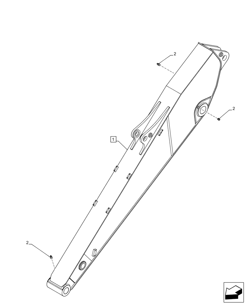 Схема запчастей Case CX350D LC - (84.912.AA[06]) - VAR - 781184 - ARM (ARM L=4.0M) (84) - BOOMS, DIPPERS & BUCKETS