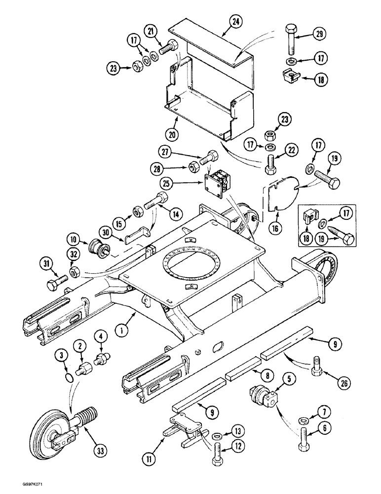 Схема запчастей Case 888 - (5-02) - TRACK FRAME AND UNDERCARRIAGE, P.I.N. 15401 AND AFTER (11) - TRACKS/STEERING