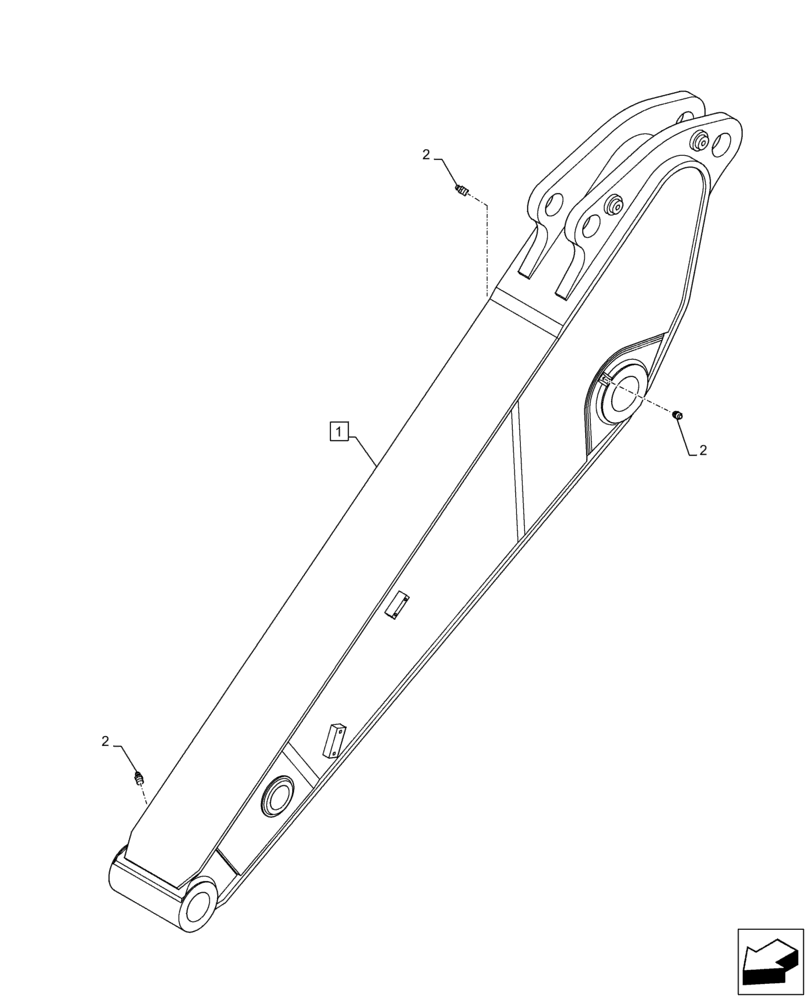 Схема запчастей Case CX350D LC - (84.912.AA[03]) - VAR - 461546 - ARM, HEAVY DUTY (ARM L=2.65M) (84) - BOOMS, DIPPERS & BUCKETS