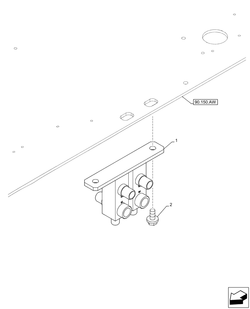 Схема запчастей Case CX350D LC - (35.355.AP) - STD + VAR - 451858 - JOYSTICK, DRAIN, BLOCK, VALVE, CONTROL PATTERN SELECTION (35) - HYDRAULIC SYSTEMS