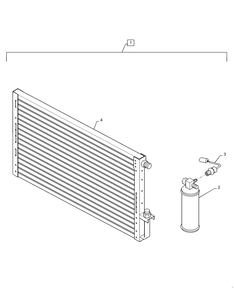 Схема запчастей Case SV211 - (55.050.AL[01]) - A/C CONDENSER ASSEMBLY (55) - ELECTRICAL SYSTEMS