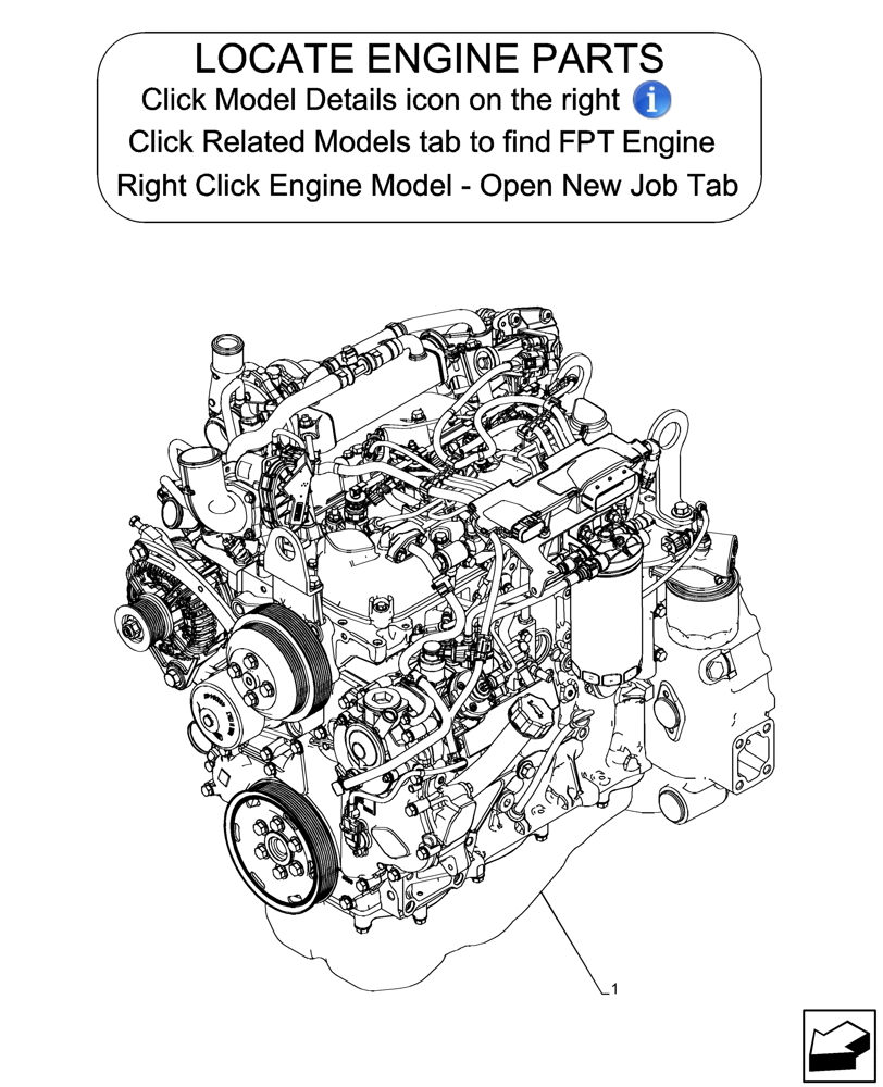 Схема запчастей Case 580SN - (10.001.AD) - ENGINE (10) - ENGINE