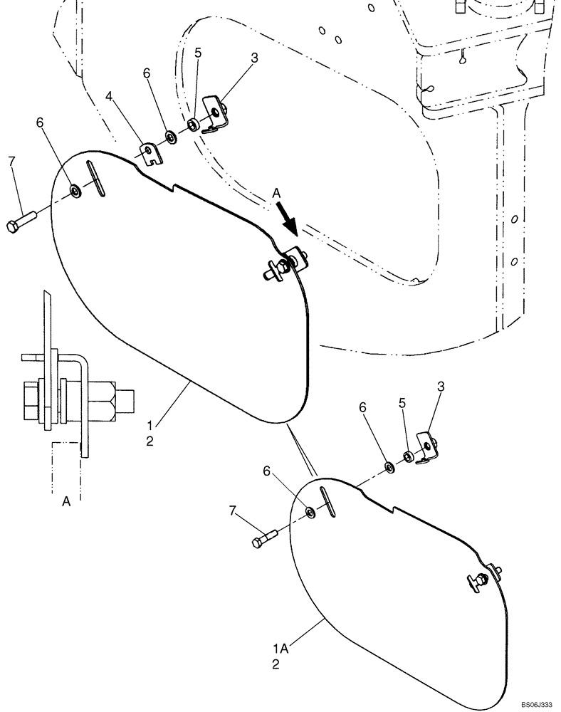 Схема запчастей Case 621D - (09-14B) - FRAME, REAR - COVERS (09) - CHASSIS