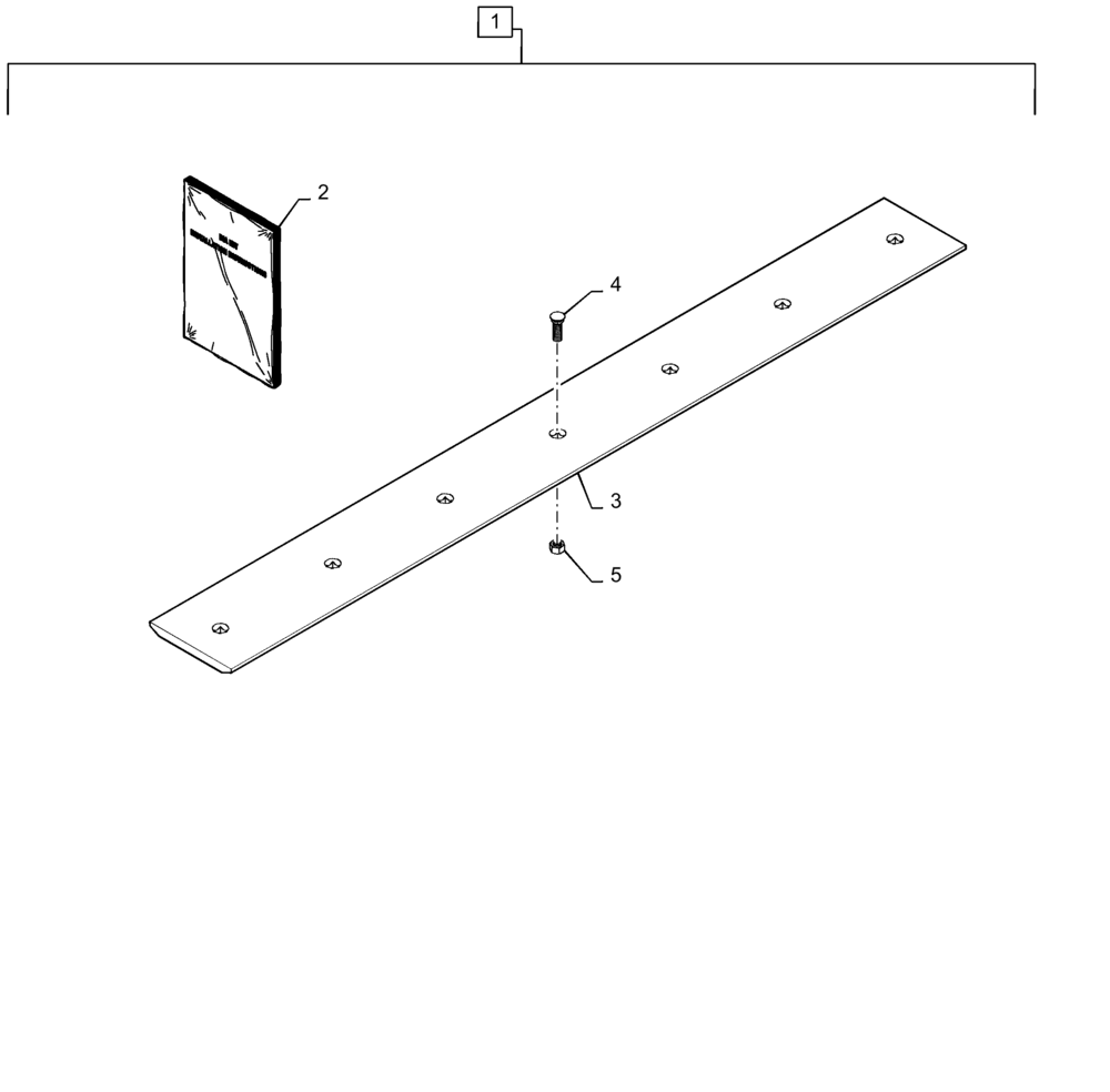 Схема запчастей Case SR240 - (88.100.82[08]) - DIA KIT, BOLT ON CUTTING EDGE BUCKET, 72" (88) - ACCESSORIES