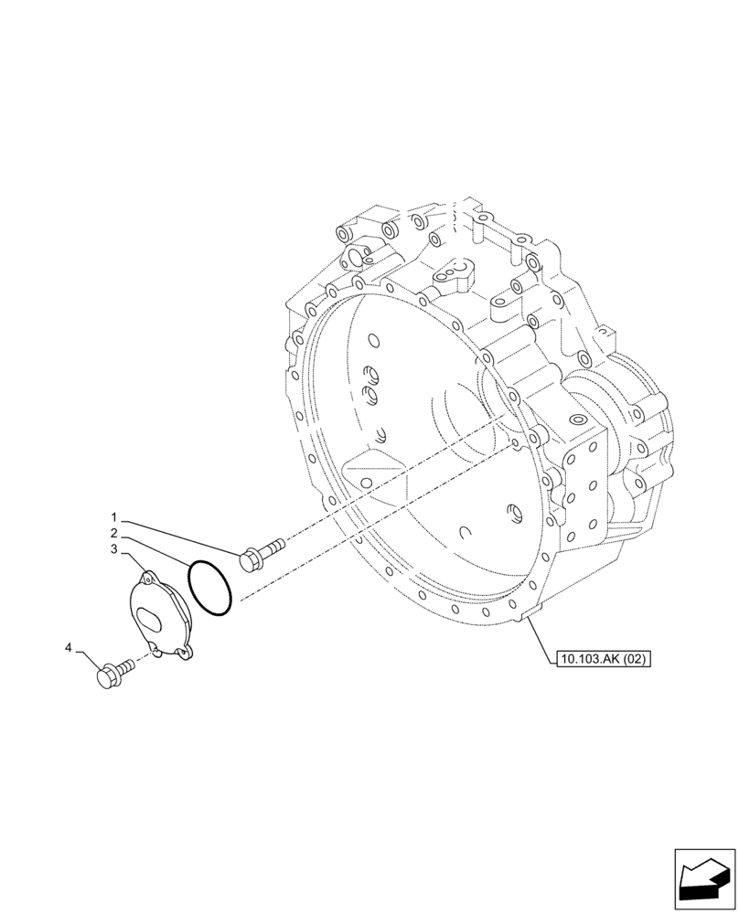 Схема запчастей Case AQ-6HK1XASS01-02 - (10.102.BE) - COVER, TIMING CONTROL (10) - ENGINE