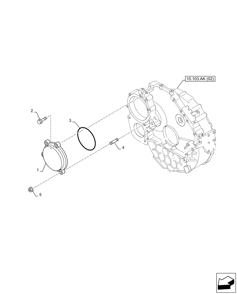 Схема запчастей Case AQ-6HK1XASS01-02 - (10.103.AK[03]) - FLYWHEEL & HOUSING (10) - ENGINE