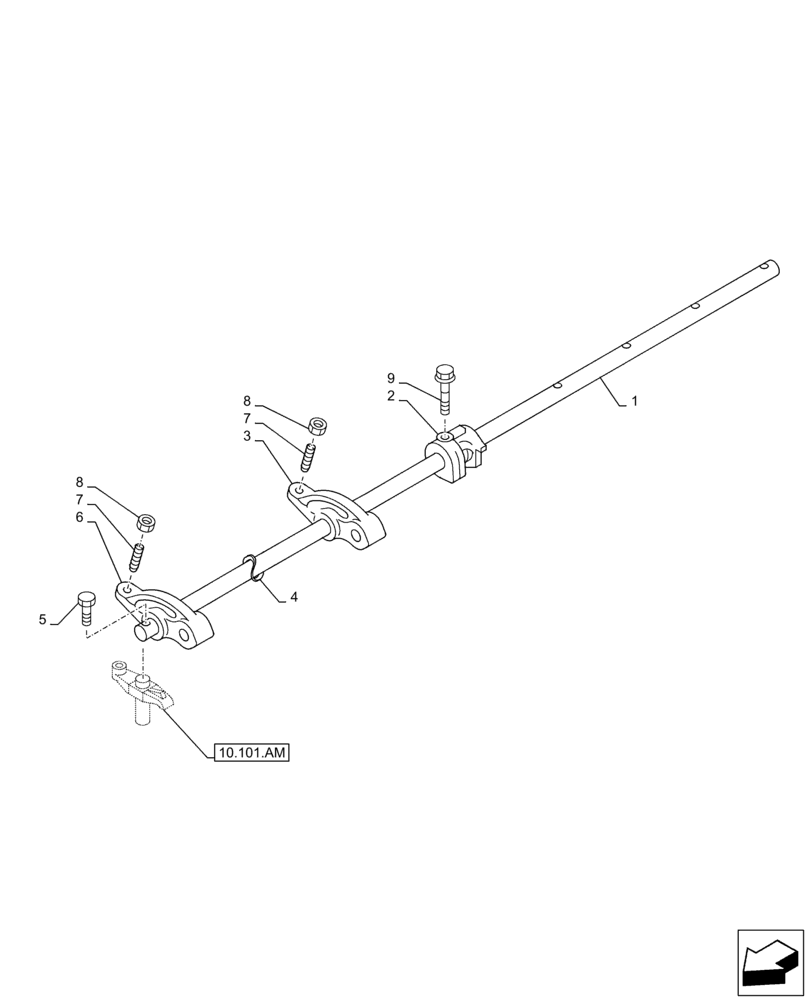 Схема запчастей Case AQ-6HK1XASS01-02 - (10.106.AO) - ROCKER ARM (10) - ENGINE