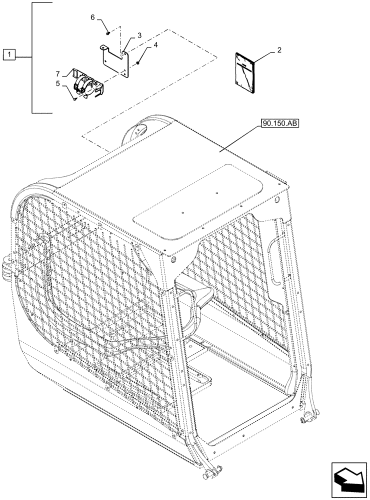 Схема запчастей Case SR150 - (05.102.AA) - FIRE EXTINGUISHER KIT (05) - SERVICE & MAINTENANCE