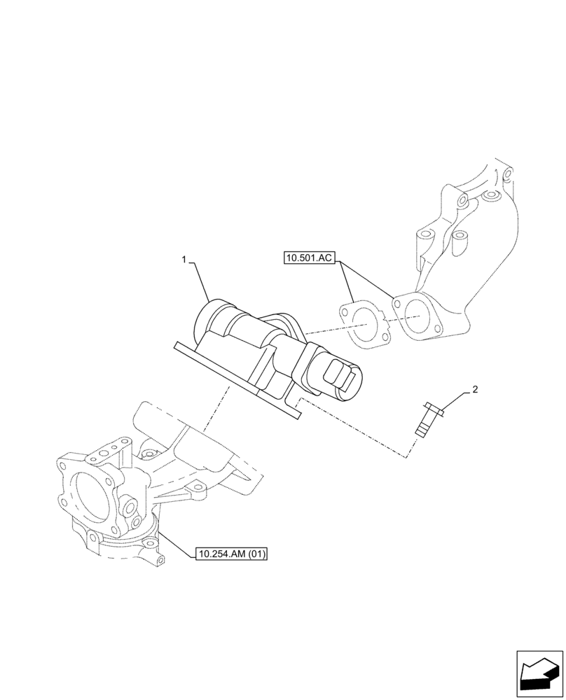 Схема запчастей Case AQ-6HK1XASS01-02 - (10.501.AA) - EXHAUST GAS RECIRCULATION (10) - ENGINE