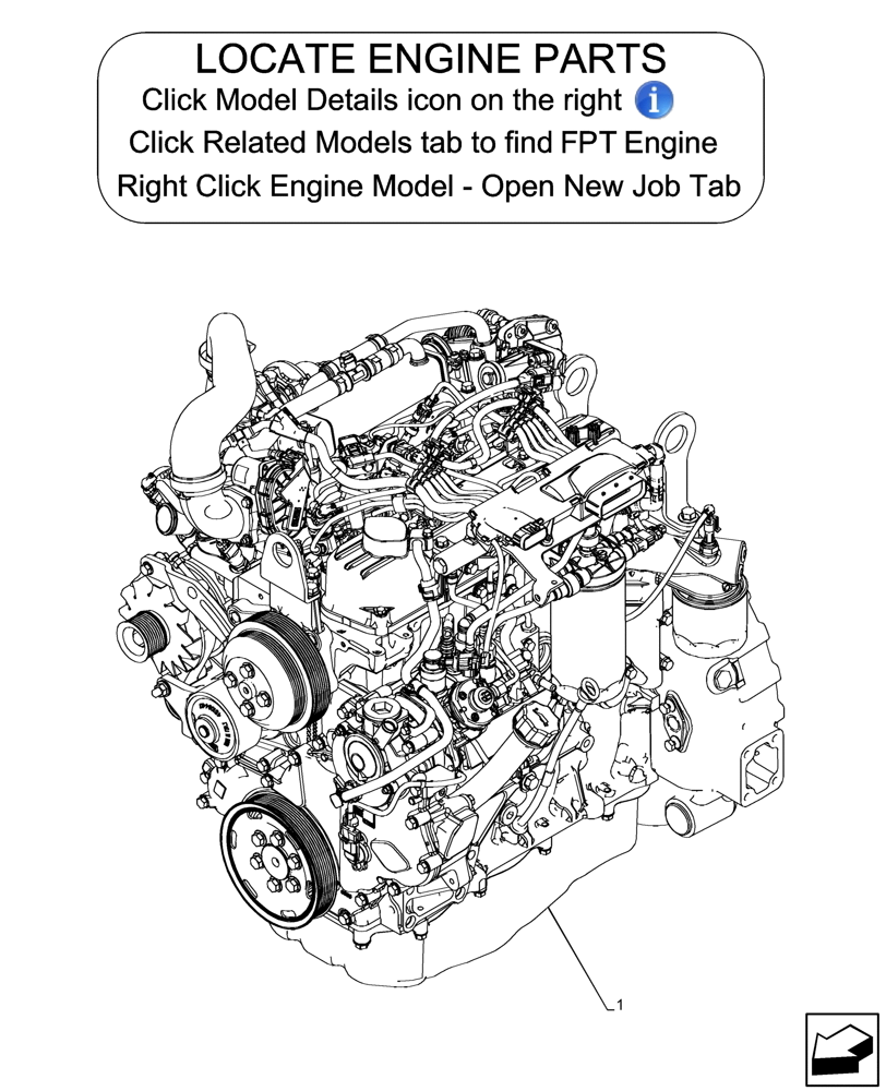 Схема запчастей Case 580N EP - (10.001.AD) - ENGINE (10) - ENGINE