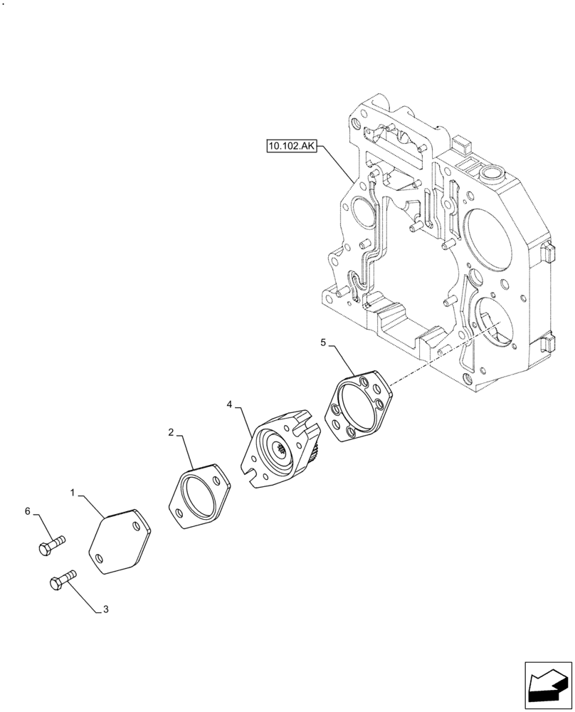 Схема запчастей Case F4HE9684U J104 - (10.114.AH) - ACCESSORY DRIVE (10) - ENGINE