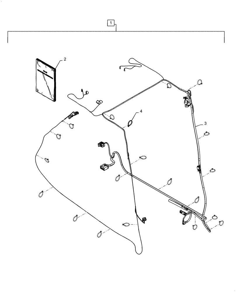 Схема запчастей Case TR340 - (88.100.55[02]) - DIA KIT, EH JUMPER HARNESS (88) - ACCESSORIES