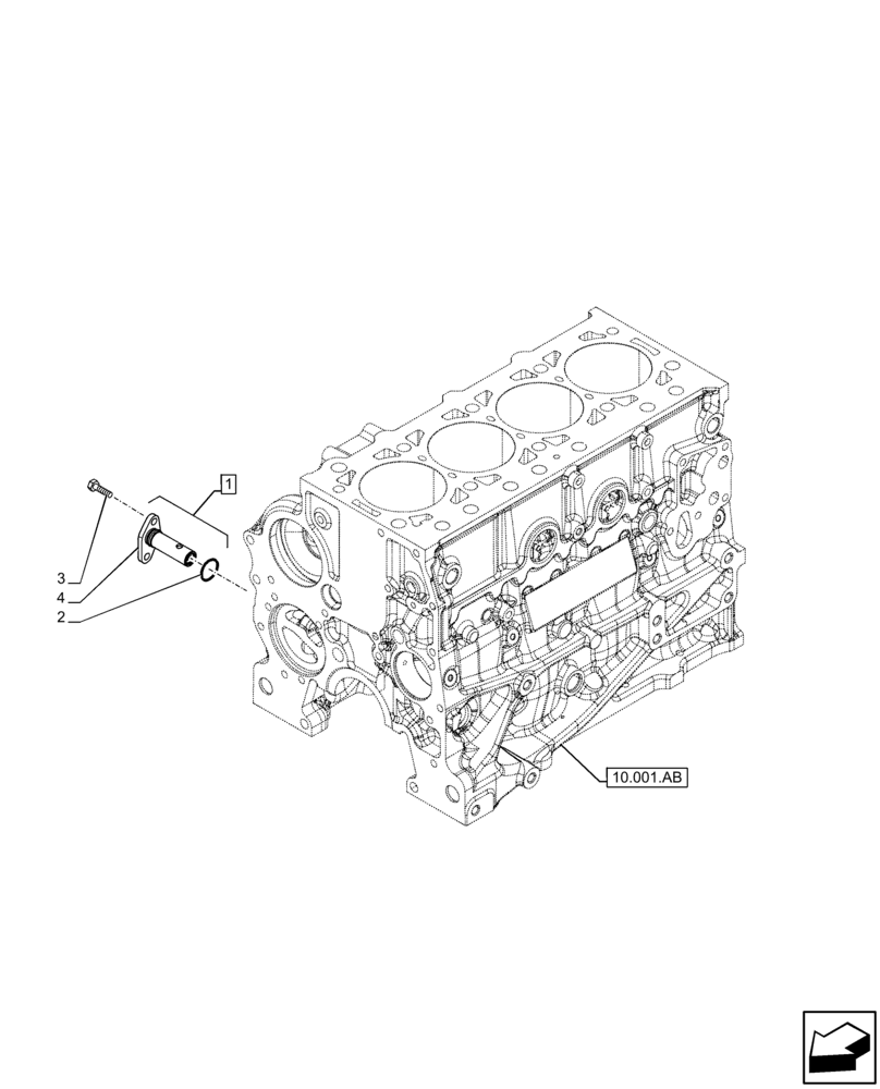 Схема запчастей Case F5BFL413D C001 - (10.304.AM) - OIL, PRESSURE CONTROL VALVE (10) - ENGINE