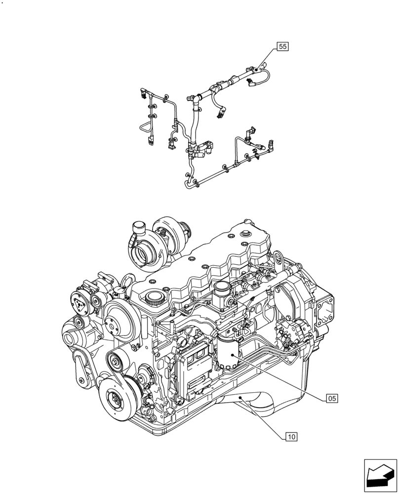 Схема запчастей Case F4HE9684U J104 - (00.000.00) - PICTORIAL INDEX - MAIN SECTION (00) - GENERAL & PICTORIAL INDEX