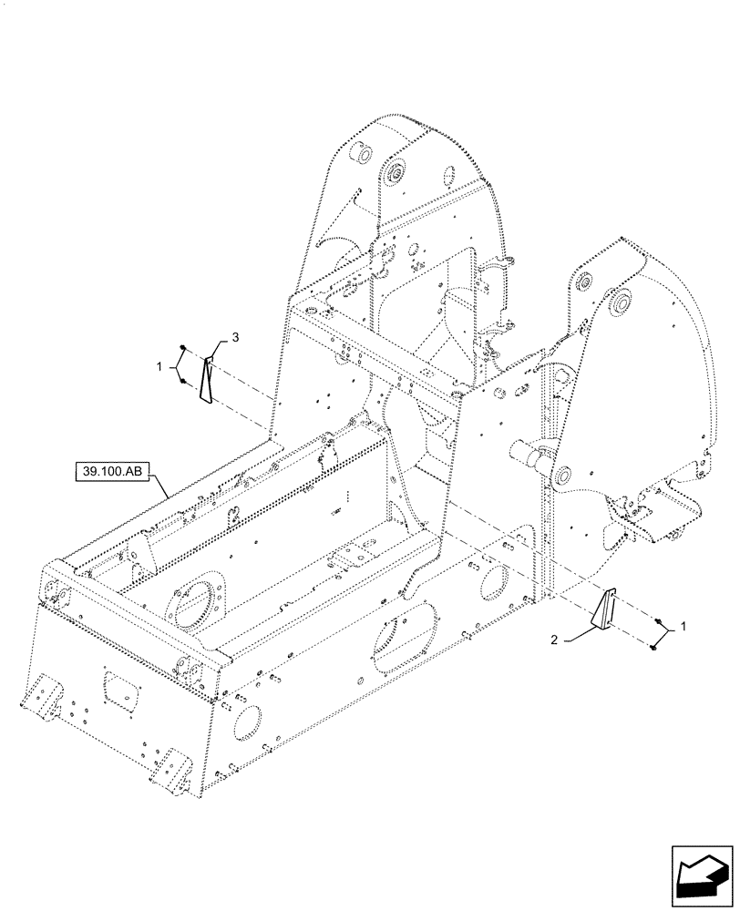 Схема запчастей Case SR240 - (90.160.CF) - CHASSIS MOUNTED GUARD (90) - PLATFORM, CAB, BODYWORK AND DECALS