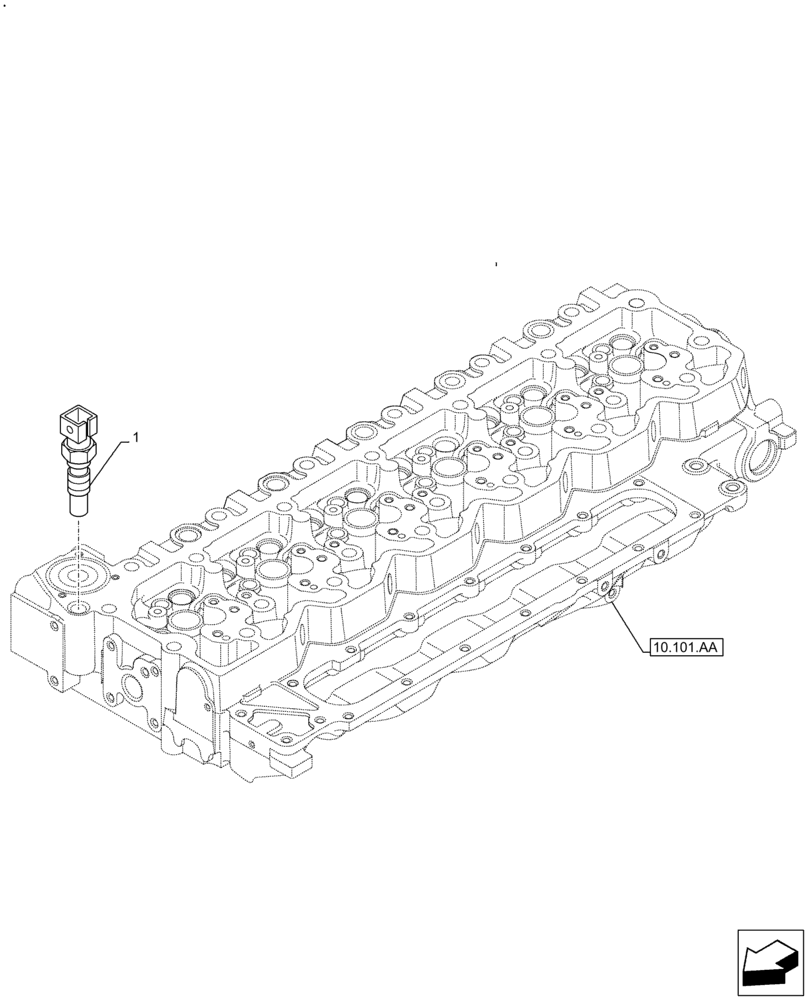 Схема запчастей Case F4HE9684U J104 - (55.012.AA) - ENGINE COOLANT TEMPERATURE SENSOR (55) - ELECTRICAL SYSTEMS