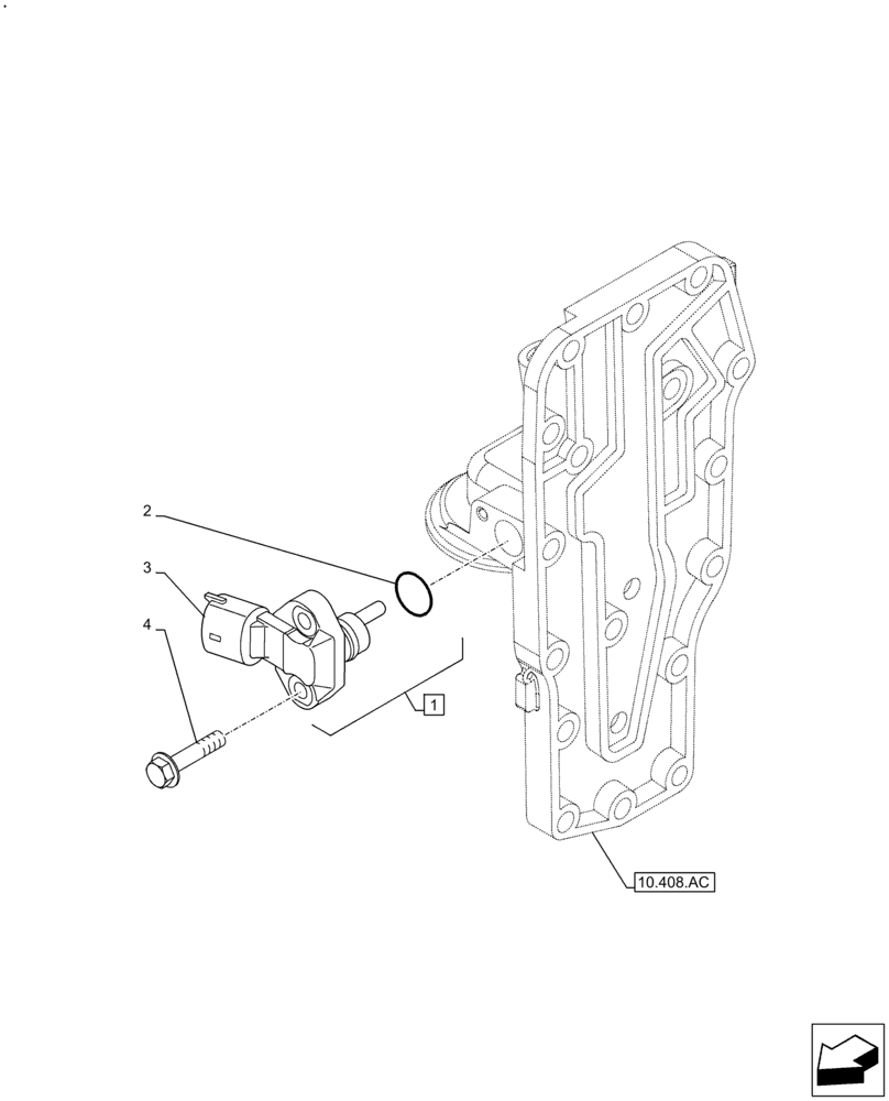 Схема запчастей Case F4HE9684U J104 - (55.013.AD) - ENGINE OIL PRESSURE AND TEMPERATURE SENSOR (55) - ELECTRICAL SYSTEMS