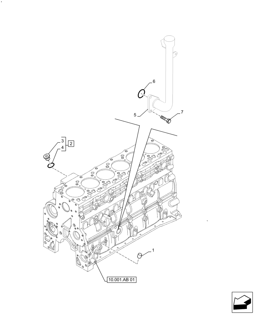 Схема запчастей Case F4HE9684U J104 - (10.304.AJ) - OIL FILLER (10) - ENGINE